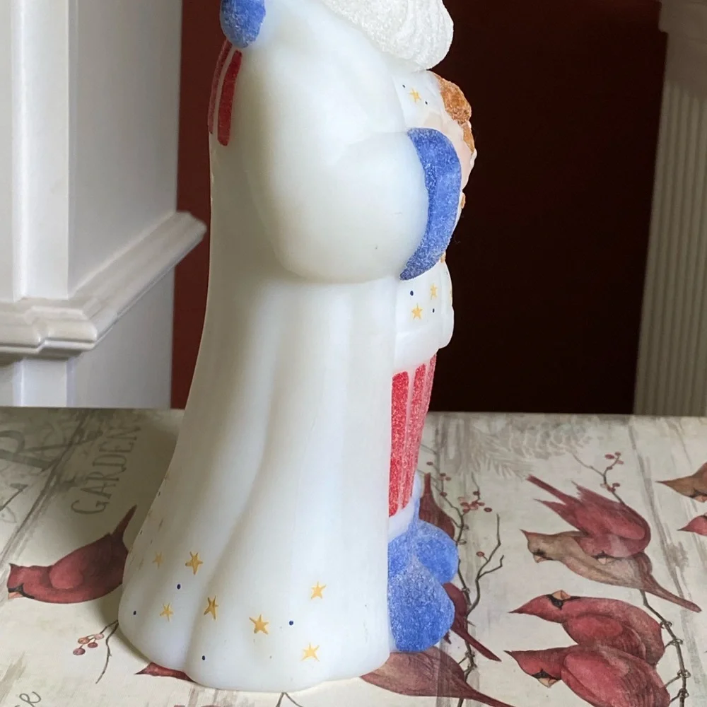 Vintage Fenton Burmese Christmas Santa    * Christmas in July *